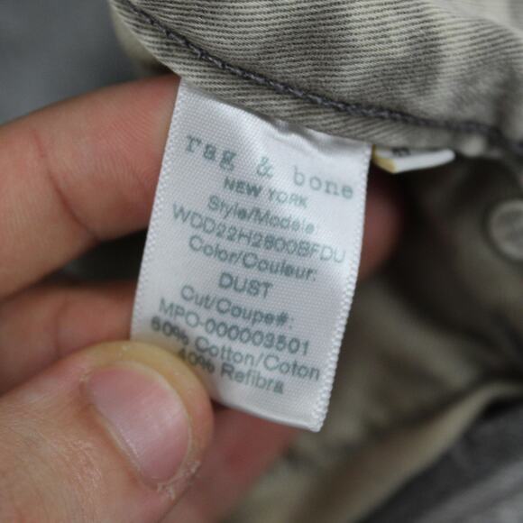 Rag Bone Jeans Womens 27 Maya High Rise Shorty Wide Leg Dust Gray Denim Casual - Picture 10 of 16